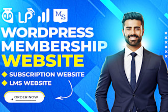 develop membership website, subscription website lms website