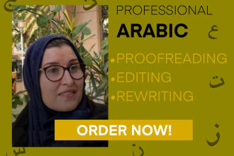 proofread and edit all your arabic texts