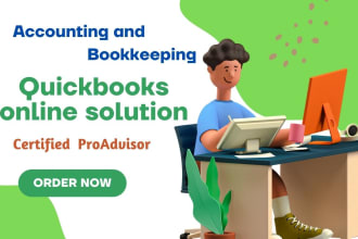 setup, clean up and do bookkeeping in quickbooks online, qbo