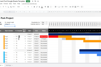 create professional gantt chart for your project using google sheets