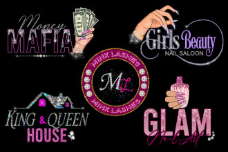 design a feminine,beauty and glitter logo for you