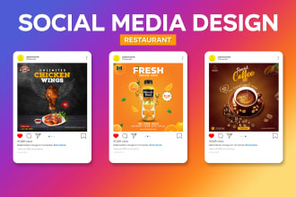 medical, real estate, restaurant social media facebook and instagram post design