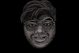 draw scribble art portrait from photo