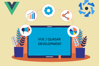 build laravel, vue, quasar web apps with lumen restful api