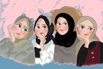 create a unique human character vector illustration in no time