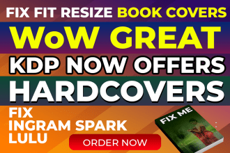 fit fix resize KDP hardcover or any book cover
