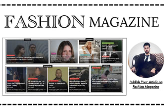 publish your interview or article on fashion magazine