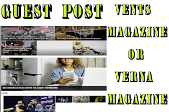 do guest post on vents magazine or verna magazine