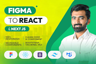 convert figma to react js next js using tailwind css bootstrap