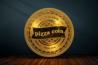 design crypto coin token and logo for blockchain