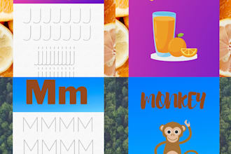 provide children alphabet book with the best illustration