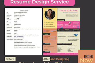 do creative resume design for you