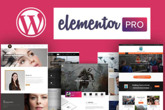 be your elementor expert for wordpress website by elementor pro
