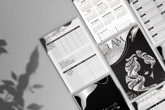 design custom kdp planners, journals, calendars, and tracker interior and covers