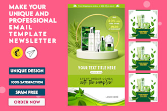 do professional editable HTML mailchimp email template design and newsletter