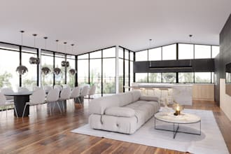 do interior, exterior design with realistic 3d rendering