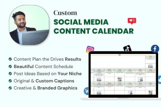 create a custom content calendar for your social media