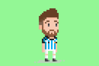 draw pixel art, avatar, character or pets from your portrait in minimalist style
