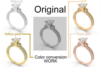 do jewelry silver , rose gold and yellow gold color convert