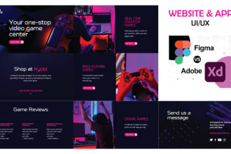 create, redesign website UI design , landing page , app in figma