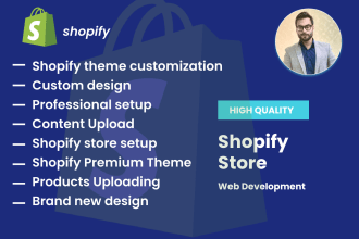 build shopify store, dropshipping store website