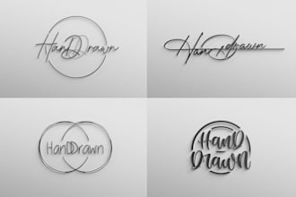 design unique hand drawn signature logo
