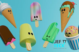 do a 3d cute illustration for you