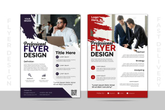 design a professional flyer or brochure for your business