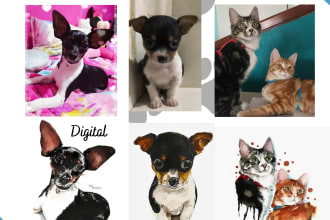 paint your pet in watercolor for cheap