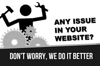 fix any html css js and responsive design issue in website