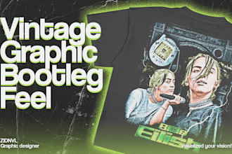 design vintage graphic tshirt for clothing brand