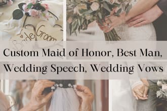 write a custom maid of honor speech