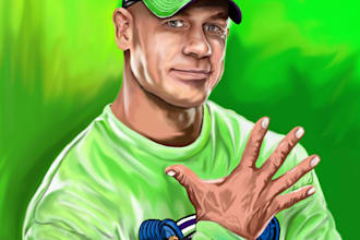 draw realistic digital portraits and fan arts using adobe ps