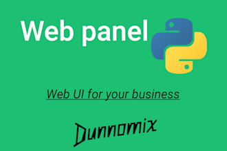 create a web user interface or panel using python flask