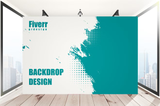 design eye catching printable backdrop or product display or booth banner