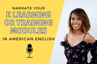 narrate and voice your elearning training course with american english