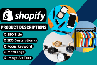 write unique persuasive catchy copywriting stunning shopify product descriptions