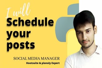 schedule perfact post on social media via hootsuite, planoly, sendible