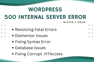 fix wordpress http 500 internal server error in 1hour
