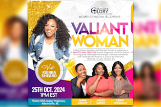 do church, social media, event flyer or postcard design 6hrs