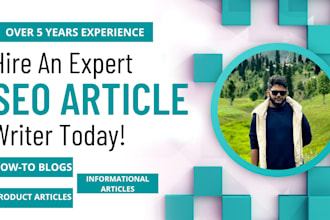 write SEO optimized articles and blogs with keyword research
