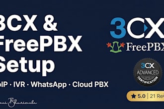 set up and configure 3cx or freepbx cloud phone systems for your business