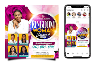 do excellent church, event flyer or postcard design 6hrs