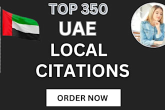 create 350  uae local citations directory submissions for local SEO