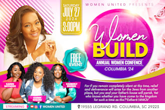 do amazing church flyer, social media or event flyer in 6 hr