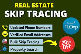 do real estate skip tracing and skiptrace llc in bulk