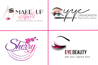 creatively design  eyelash, skincare, cosmetic, beauty logo