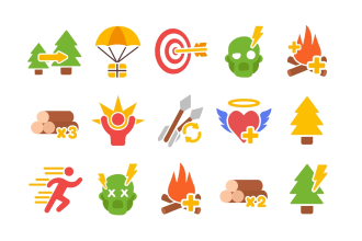 design colorful flat icons for your website, game, application