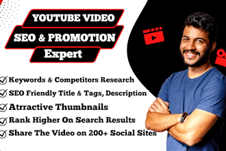 be youtube channel manager, do seo, organic videos promotion,  backlinks