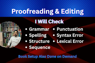proofread and edit your script, book, document, or copy